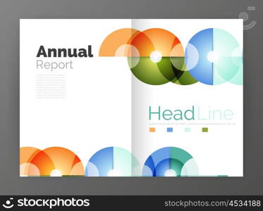 Circle abstract background, business annual report or flyer layout. Vector illustration