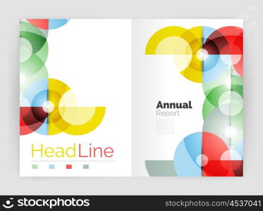 Circle abstract background, business annual report or flyer layout. Vector illustration