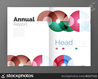 Circle abstract background, business annual report or flyer layout. Vector illustration