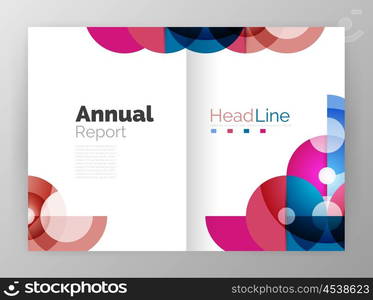 Circle abstract background, business annual report or flyer layout. Vector illustration