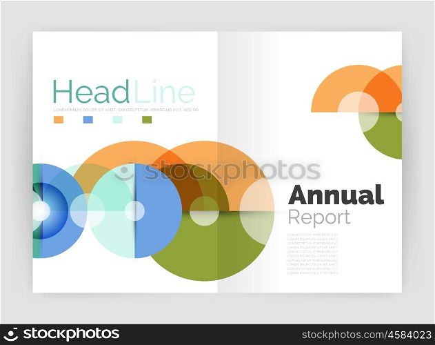 Circle abstract background, business annual report or flyer layout. Vector illustration