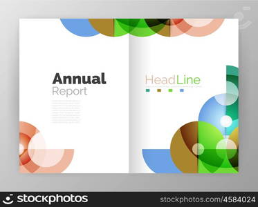 Circle abstract background, business annual report or flyer layout. Vector illustration