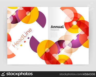 Circle abstract background, business annual report or flyer layout. Vector illustration