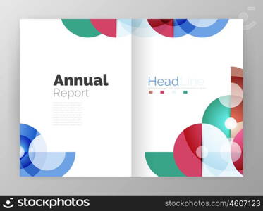 Circle abstract background, business annual report or flyer layout. Vector illustration