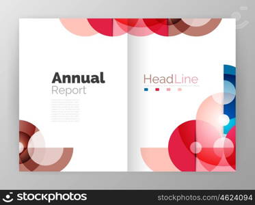 Circle abstract background, business annual report or flyer layout. Vector illustration