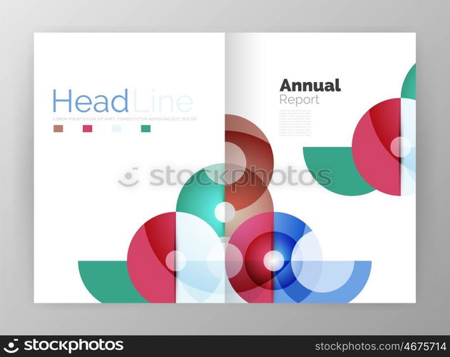 Circle abstract background, business annual report or flyer layout. Vector illustration