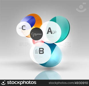 Circle abstract background. Circle abstract background. Vector template background for print workflow layout, diagram, number options or web design banner