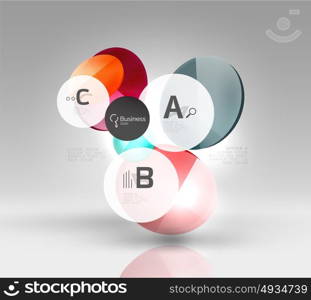 Circle abstract background. Circle abstract background. Vector template background for print workflow layout, diagram, number options or web design banner