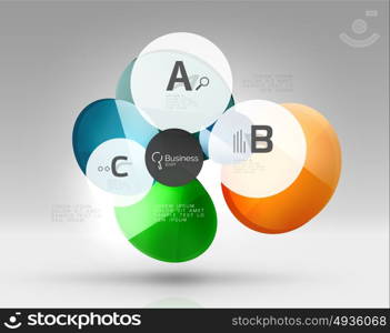 Circle abstract background. Circle abstract background. Vector template background for print workflow layout, diagram, number options or web design banner