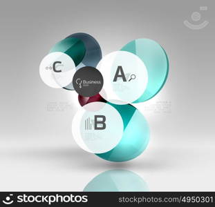 Circle abstract background. Circle abstract background. Vector template background for print workflow layout, diagram, number options or web design banner