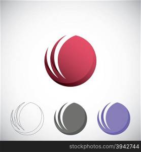 Circle abstract figure. Circle abstract figure in different color versions
