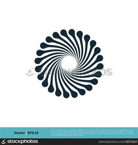 Circle Abstract Flower Icon Vector Logo Template Illustration Design. Vector EPS 10.
