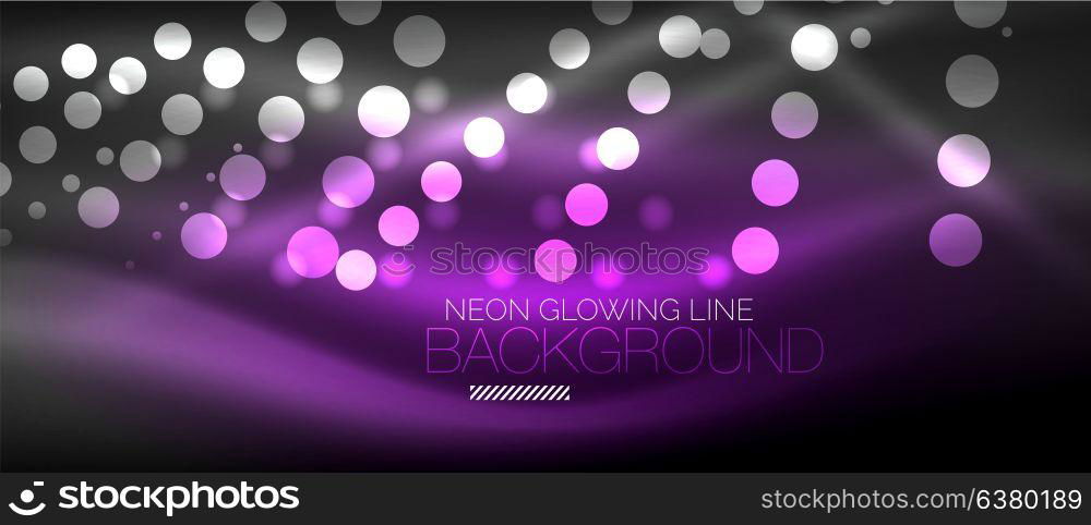 Circle abstract lights, neon glowing background. Circle abstract lights, neon glowing background. Vector digital template