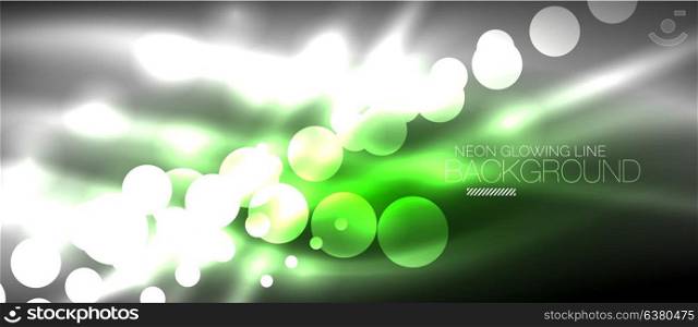 Circle abstract lights, neon glowing background. Circle abstract lights, neon glowing background. Vector digital template