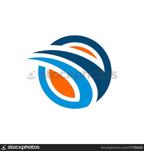 Circle and Swoosh Logo Template Illustration Design. Vector EPS 10.