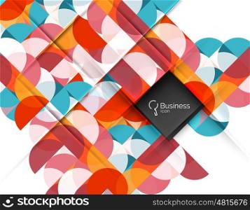 Circle and triangle abstract background. Vector template background for workflow layout, diagram, number options or web design