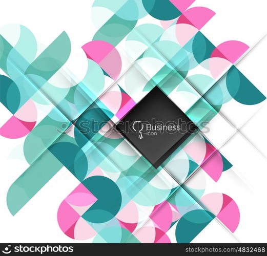 Circle and triangle abstract background. Vector template background for workflow layout, diagram, number options or web design