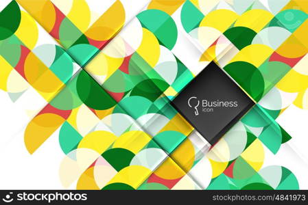 Circle and triangle abstract background. Vector template background for workflow layout, diagram, number options or web design