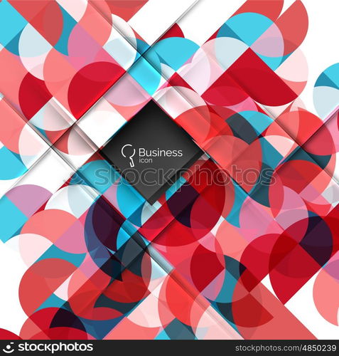 Circle and triangle abstract background. Vector template background for workflow layout, diagram, number options or web design