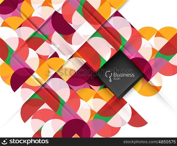 Circle and triangle abstract background. Vector template background for workflow layout, diagram, number options or web design