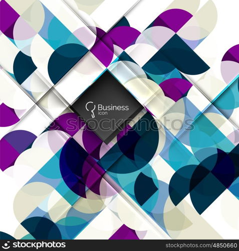 Circle and triangle abstract background. Vector template background for workflow layout, diagram, number options or web design