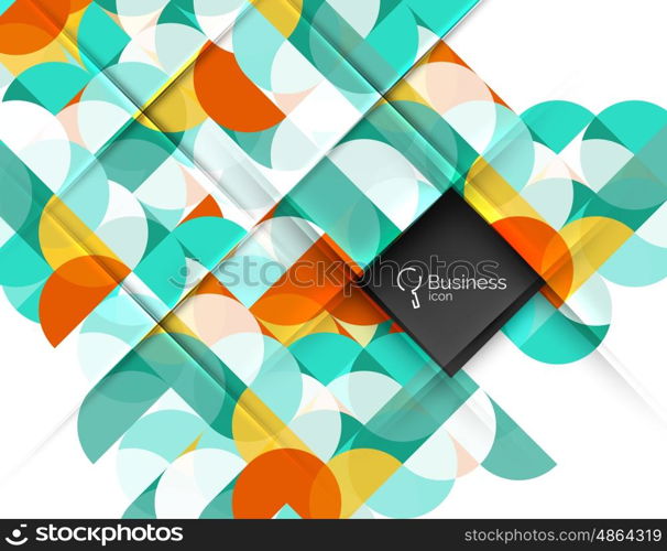 Circle and triangle abstract background. Vector template background for workflow layout, diagram, number options or web design