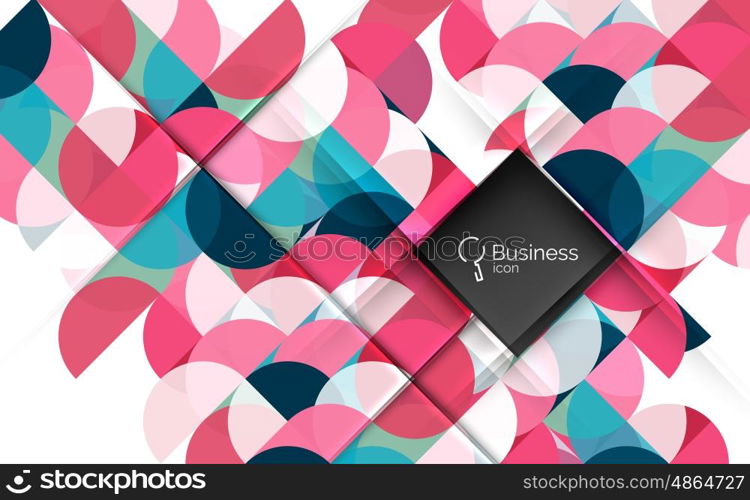 Circle and triangle abstract background. Vector template background for workflow layout, diagram, number options or web design