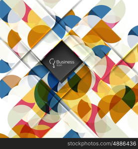 Circle and triangle abstract background. Vector template background for workflow layout, diagram, number options or web design