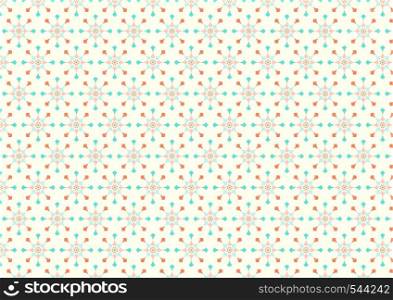 Circle and triangle and arrow pattern on pastel background. Sweet and modern seamless pattern style for design