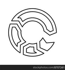 circle arrow line icon vector. circle arrow sign. isolated contour symbol black illustration. circle arrow line icon vector illustration