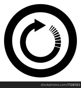 Circle arrow with tail effect Circular arrows Refresh update concept icon in circle round black color vector illustration flat style simple image. Circle arrow with tail effect Circular arrows Refresh update concept icon in circle round black color vector illustration flat style image