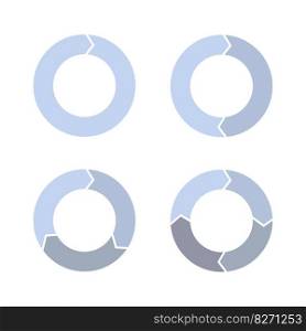 circle arrows isolated. Rotate arrow and spinning loading symbol. Circular rotation loading elements, redo process. Vector illustration. EPS 10.