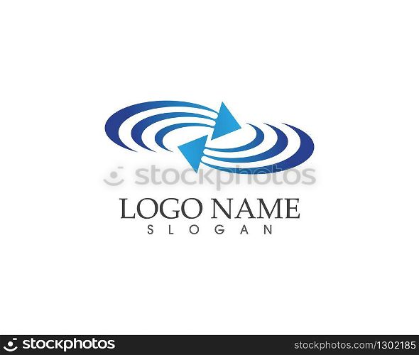 Circle arrows logo vector template