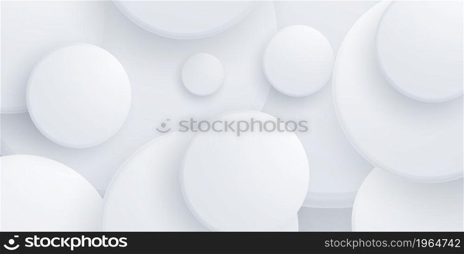 circle background design with white and gray abstract background