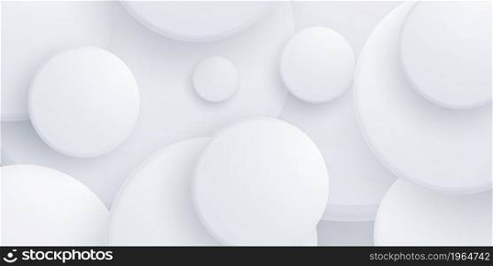 circle background design with white and gray abstract background
