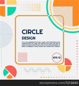 Circle background modern shape and line style halftone clean design with space for your text. vector illustration