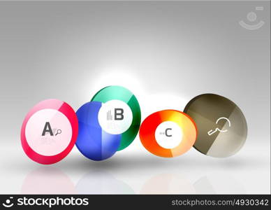 Circle banner template. Circle banner design on gray