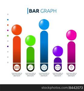 Circle Bar Graphic Chart Statistic Data Infographic
