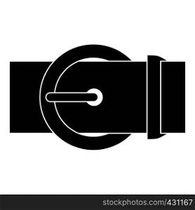 Circle belt buckle icon. Simple illustration of circle belt buckle vector icon for web. Circle belt buckle icon, simple style