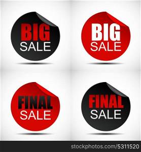Circle Big Sale Label Set Vector Illustration EPS10. Circle Big Sale Label Set Vector Illustration