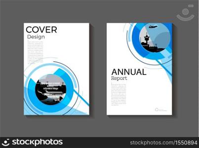 Circle blue cover abstract modern cover book Brochure template, design, annual report, magazine and flyer layout Vector a4