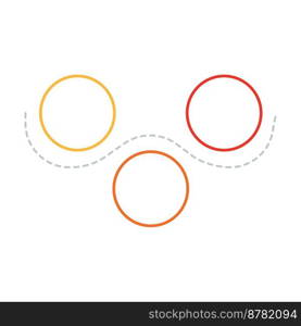 Circle chart with wavy line vector design element. Abstract customizable symbol for infographic with blank copy space. Editable shape for instructional graphics. Visual data presentation component. Circle chart with wavy line vector design element