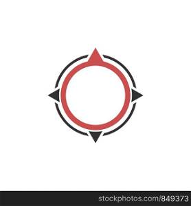 Circle Compass Rose Logo Template Illustration Design. Vector EPS 10.