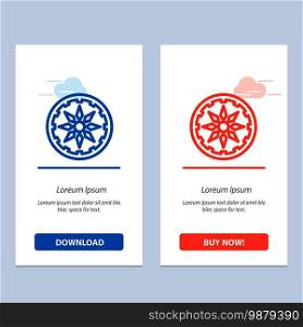 Circle, Country, India  Blue and Red Download and Buy Now web Widget Card Template