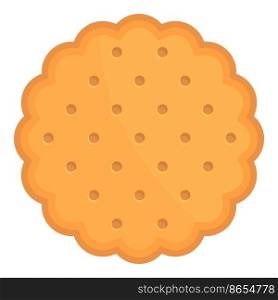 Circle cracker icon cartoon vector. Cookie food. Sweet vanilla. Circle cracker icon cartoon vector. Cookie food