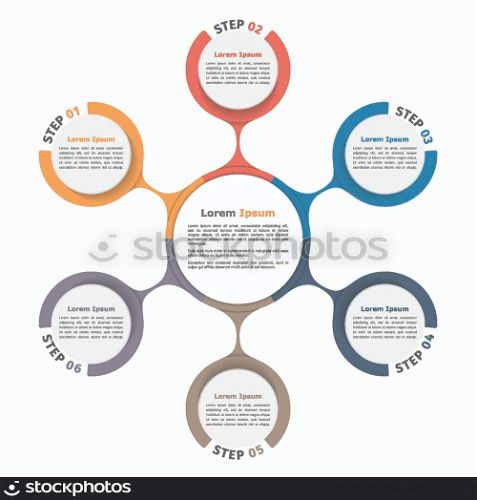 Circle Diagram Six Elements