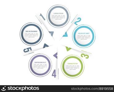 Circle diagram template with five steps or options, infographic template for web, business, presentations, vector eps10 illustration. Circle Infographics - Five Elements