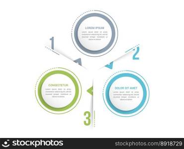 Circle diagram template with three steps or options, infographic template for web, business, presentations, vector eps10 illustration. Circle Infographics - Three Elements