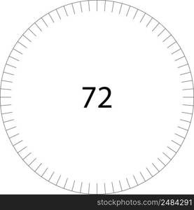 Circle dial scale division round template circular dial scales 72