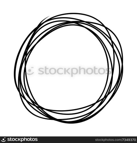 Circle drawing the sketch. A vector illustration